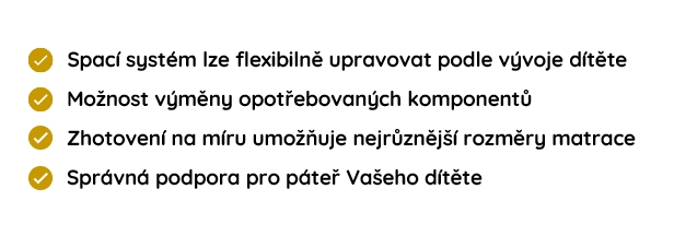 Proč je Spací systém ideální matrací pro Vaše děti?